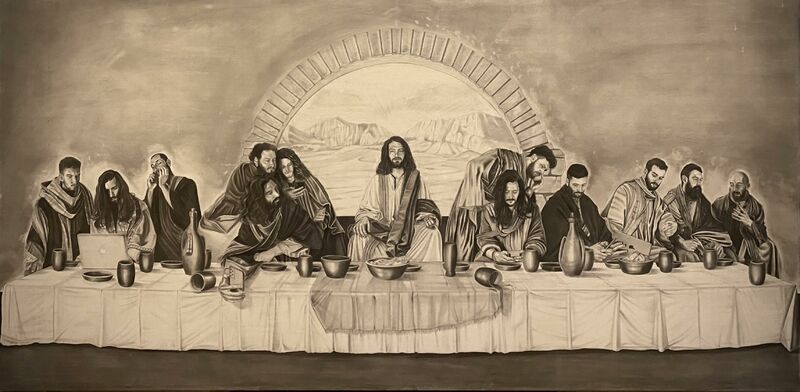 Conviviality - the last supper - a Paintings by Alessio Pistilli
